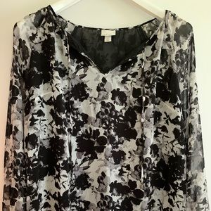 Ava & Viv sheer peasant style blouse 2X